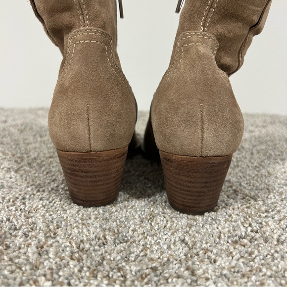 Dolce Vita Silma Western Leather Cowboy Bootie Tan Zipper Pointed Toe Size 6 - Picture 10 of 13